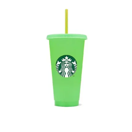 خرید لیوان پلاستیکی قابل استفاده مجدد 473 میلی لیتر استارباکس سبز