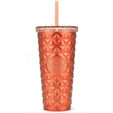 خرید لیوان پلاستیکی استارباکس نارنجی 591 میلی لیتر