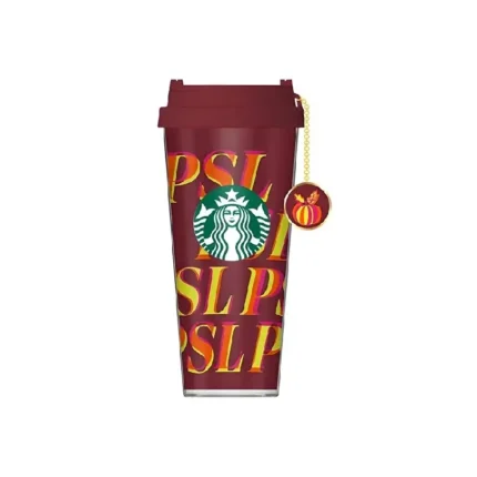 خرید لیوان پلاستیکی طرح‌دار استارباکس PSL به همراه لوازم جانبی 473 میلی‌لیتر