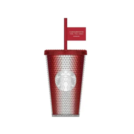 خرید لیوان پلاستیکی استارباکس 100 ساله سری ویژه قرمز 473 میلی‌لیتر