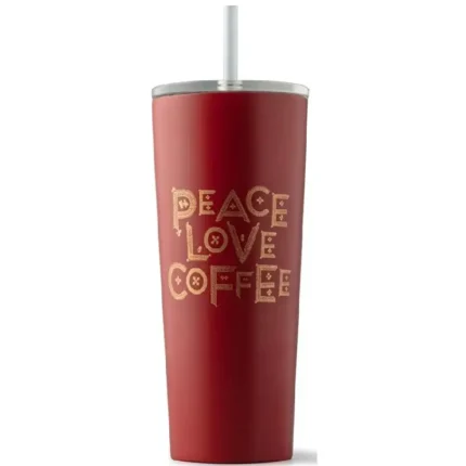 خرید لیوان پلاستیکی طرح عشق صلح قهوه استارباکس Peace LoVe Coffee