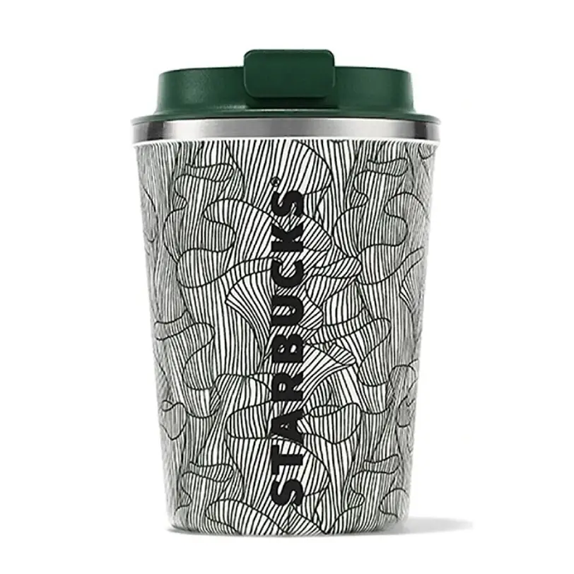 خرید ماگ فلزی طرحدار سبز و سفید استارباکس، فلاسک 355 میلیلیتری خرید ماگ فلزی طرحدار سبز و سفید استارباکس، فلاسک 355 میلیلیتری