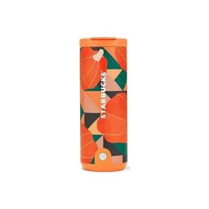 خرید ماگ استیل طرح کدو حلوایی استارباکس 473 میلی‌لیتر