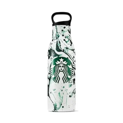 خرید بطری استیل ضد زنگ طرح‌دار سبز و سفید استارباکس 532 میلی‌لیتر
