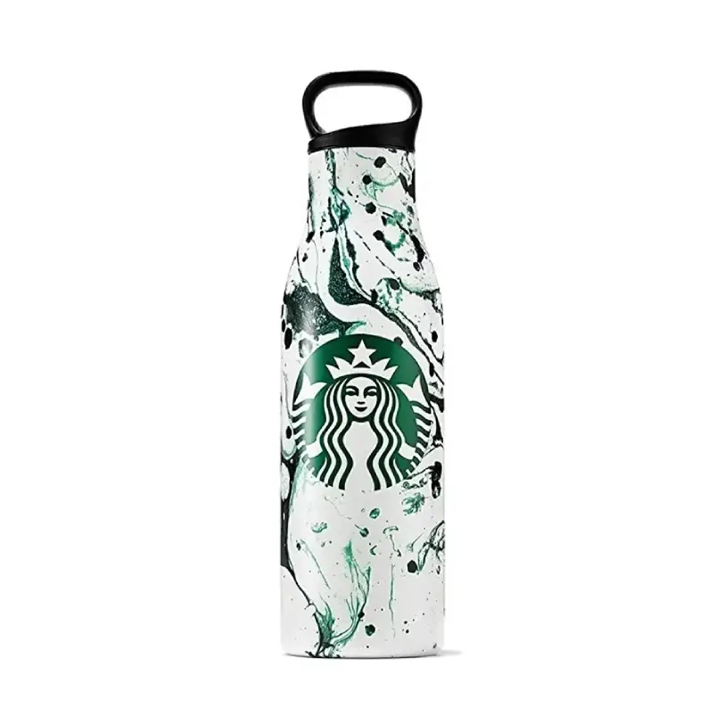 خرید بطری استیل ضد زنگ طرحدار سبز و سفید استارباکس 532 میلیلیتر خرید بطری استیل ضد زنگ طرحدار سبز و سفید استارباکس 532 میلیلیتر